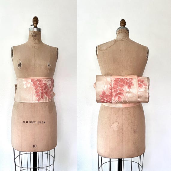 silk obi / vintage kimono obi / Fukuro Silk Brocade Obi