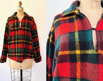 vintage plaid pullover / vintage plaid wool / Mr. Witt plaid sweater