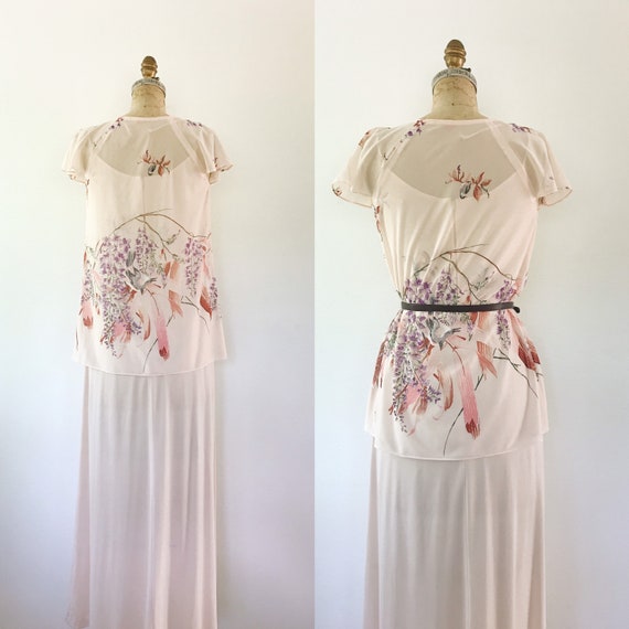 70s vintage dress / 70s sundress / Bird & Wisteri… - image 9