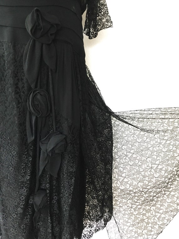 1920s dress / vintage silk dress / Cascade Lace B… - image 10