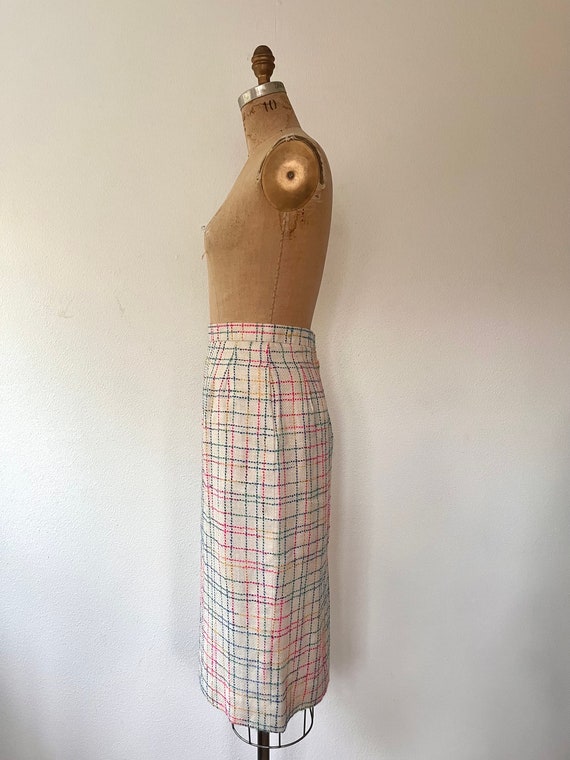 vintage linen skirt / 90s vintage skirt / confett… - image 5