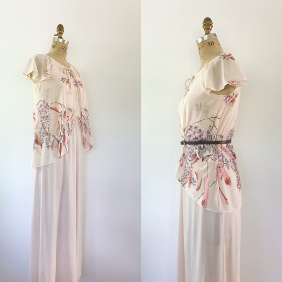 70s vintage dress / 70s sundress / Bird & Wisteri… - image 7