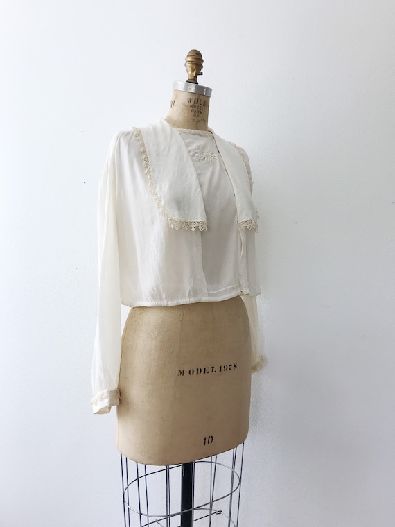 1910s blouse / vintage silk blouse / Silk & Lace … - image 8