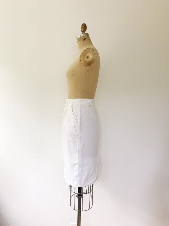 SALE white cotton skirt / 80s vintage skirt / Liz… - image 7