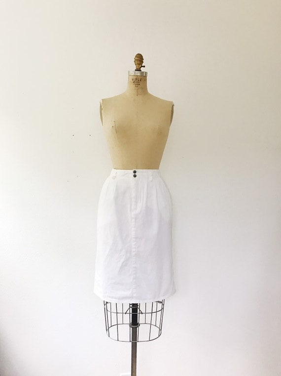 SALE white cotton skirt / 80s vintage skirt / Liz… - image 8