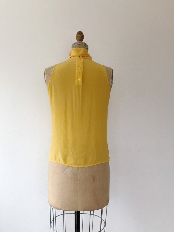 vintage silk blouse /yellow silk blouse / 90s sil… - image 8