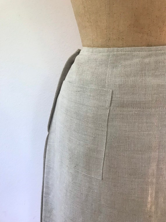 vintage linen skirt / Harve Benard skirt / Side b… - image 8