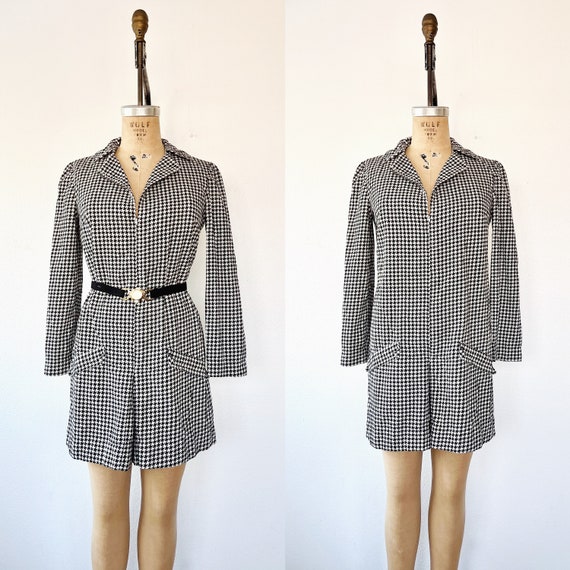 vintage romper / vintage playsuit / 60s corduroy playsuit