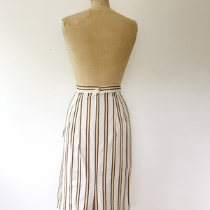 SALE 1950s skirt / 1950s cotton skirt / striped pencil skirt image 7