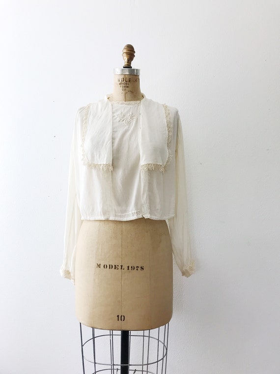 1910s blouse / vintage silk blouse / Silk & Lace … - image 3