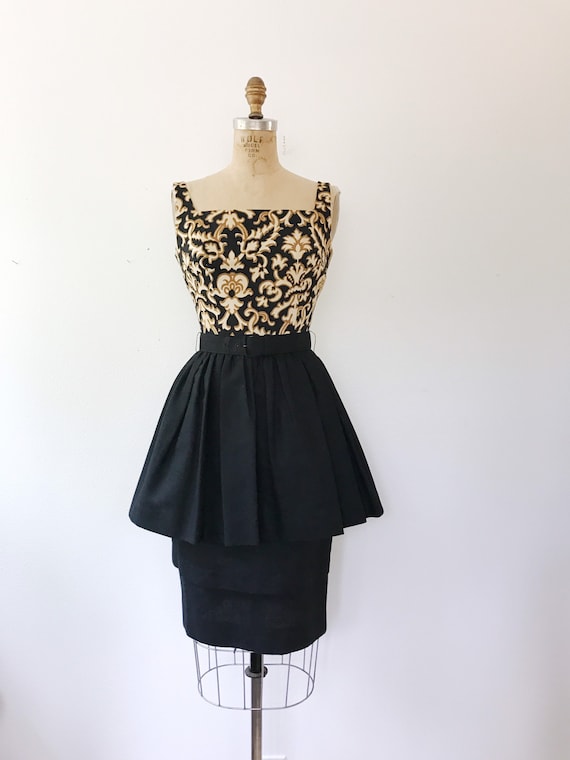 1950s dress / vintage peplum dress / Jay Herbert … - image 2