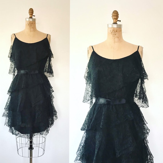 60s designer lace dress / 60s vintage dress / Spirale Lace dress