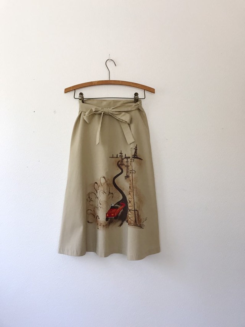 Dalena Wrap skirt handpainted skirt Texas skirt