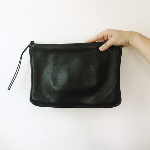 Coach clutch Bag / Black leather Coach / NYC Coach