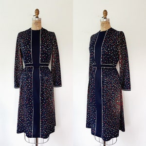 vintage knit dress / 70s black knit dress / vintage sweater dress