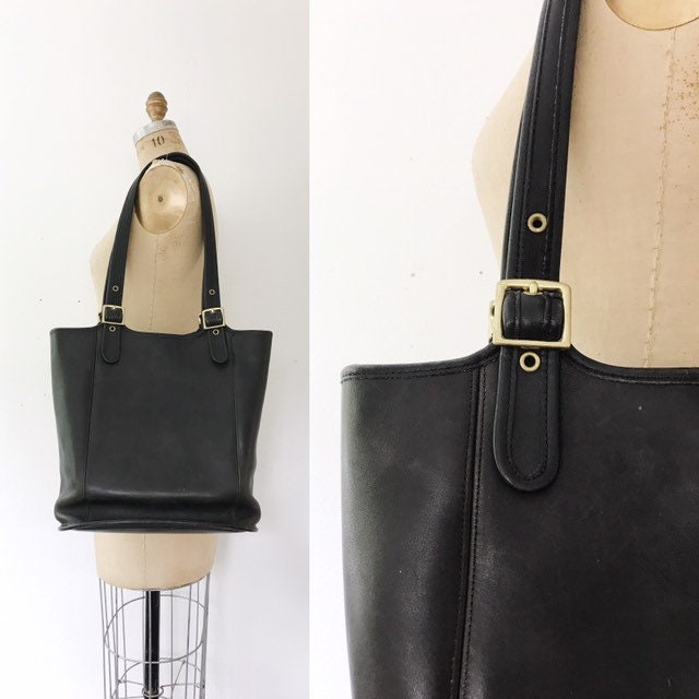vintage Coach purse / black leather Coach / Coach Bucket bag vintage Coach purse / black leather Coach / Coach Bucket bag