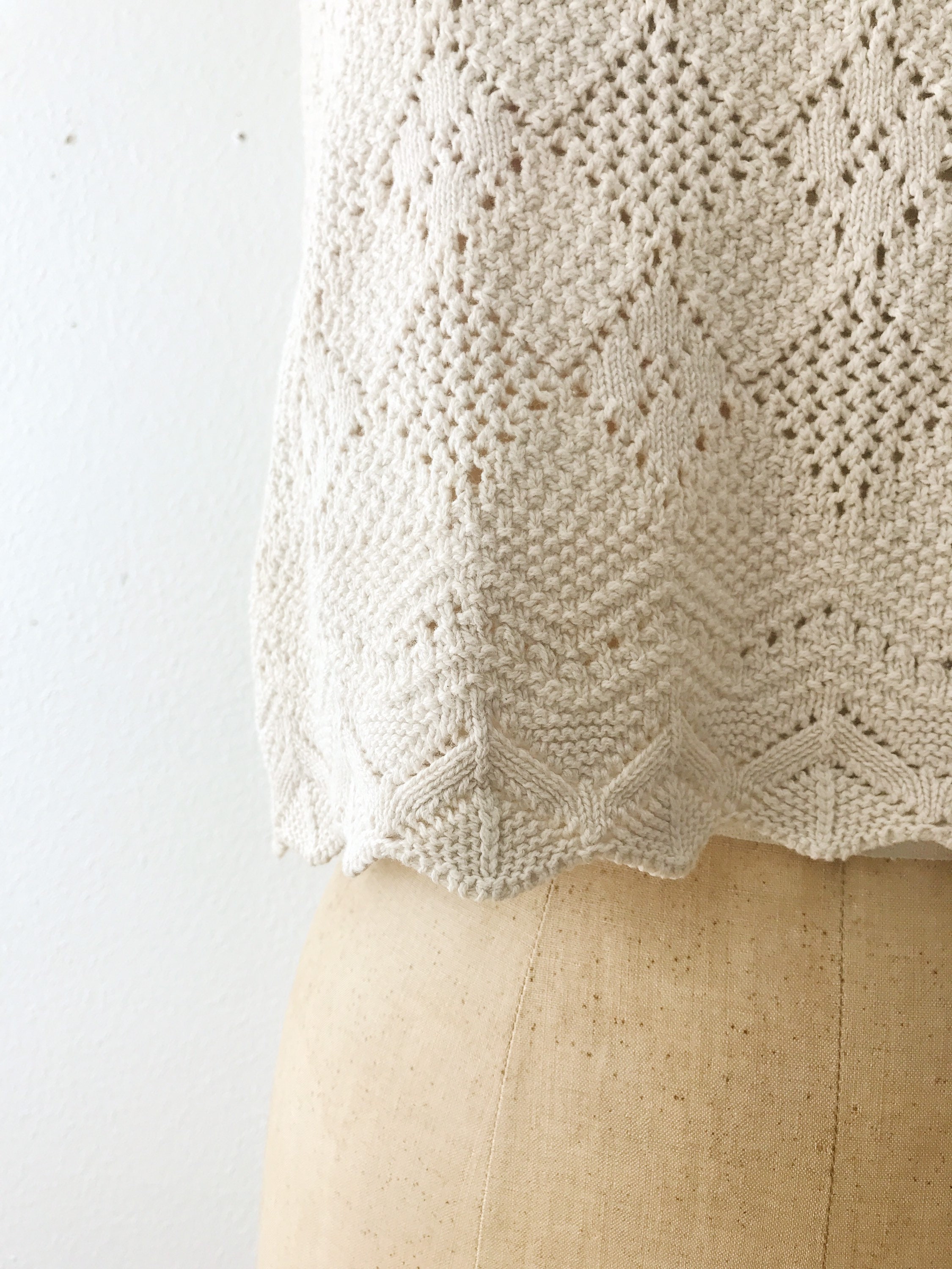 cream lace tank