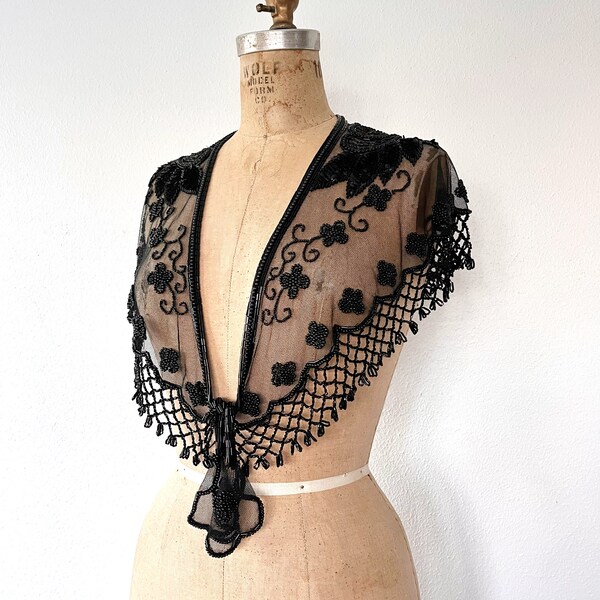 Niche Design Beaded Hooded Shawl