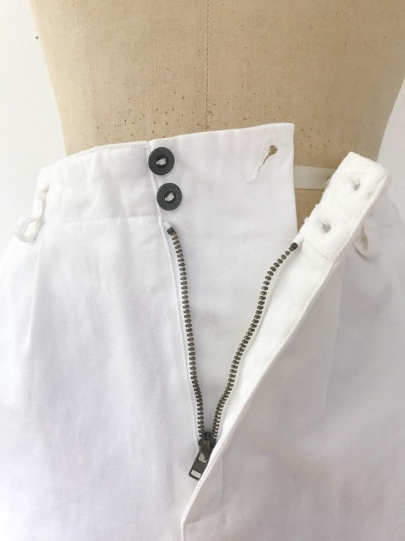 SALE white cotton skirt / 80s vintage skirt / Liz… - image 3