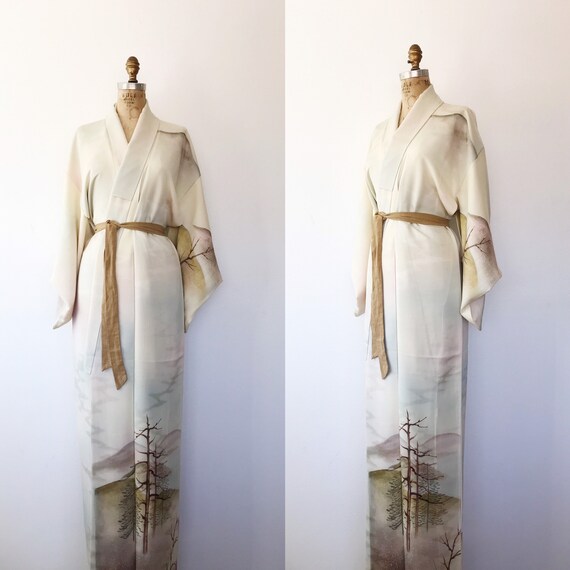 vintage silk kimono robe