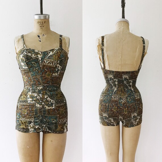 vintage swimsuit / vintage Jantzen swimwear / 50s