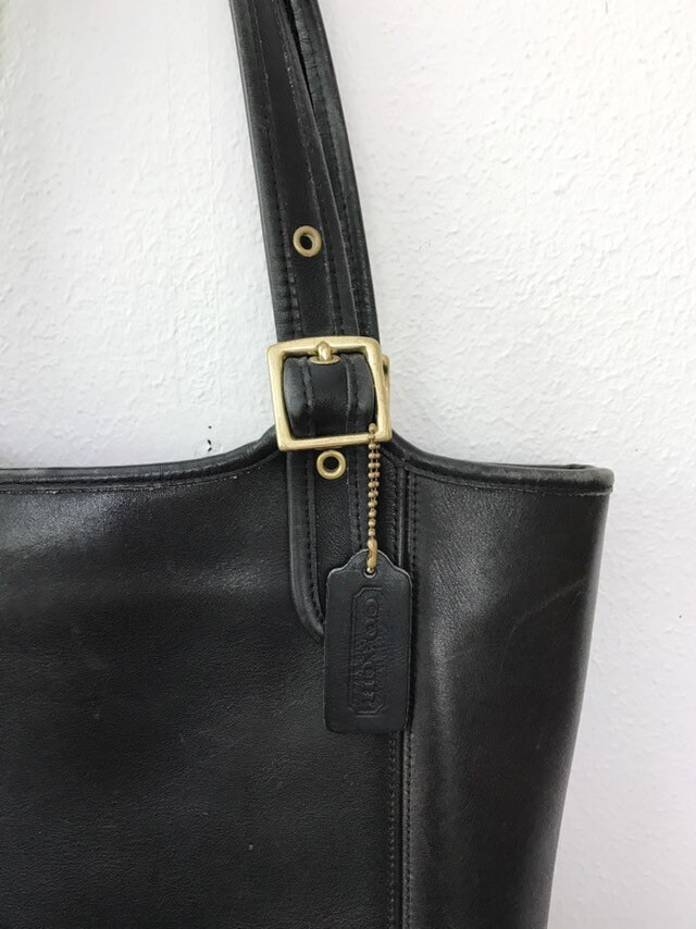 vintage Coach purse / black leather Coach / Coach Bucket bag vintage Coach purse / black leather Coach / Coach Bucket bag