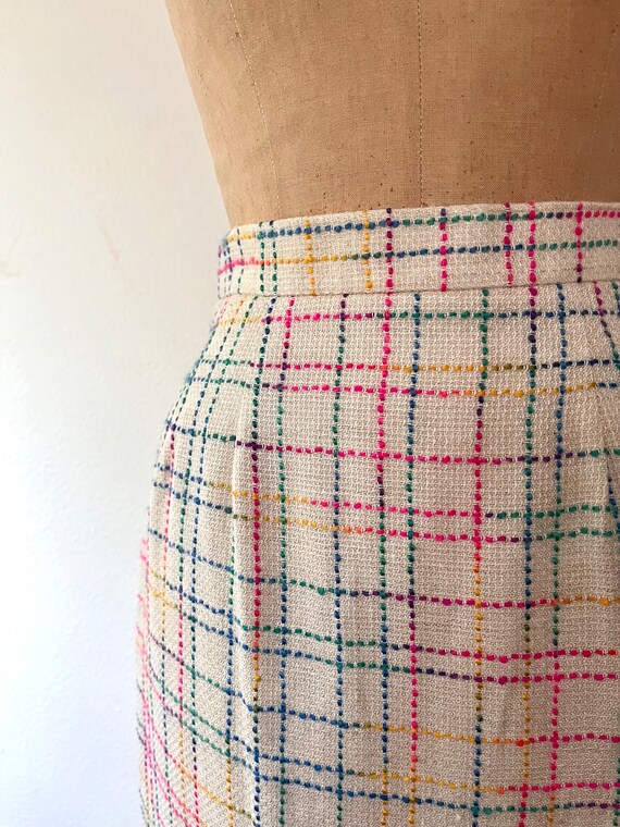 vintage linen skirt / 90s vintage skirt / confett… - image 8