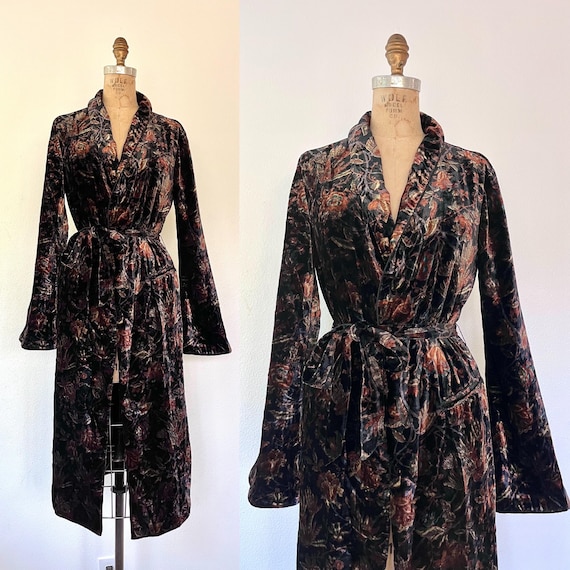 velvet floral robe / duster coat / Paige Chrystin velvet robe