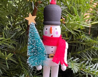 Snowman Nutcracker Ornament