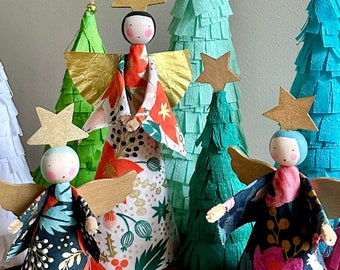 Handmade Christmas Angel tree topper decor