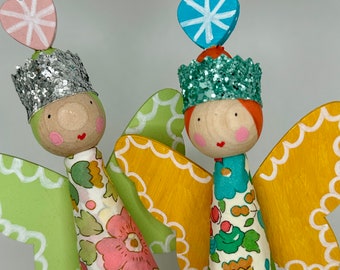 Clothespin Butterfly Fairy Dolls