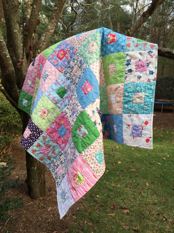 Baby Girl Swaddle Swaddling Crib Quilt Blanket Etsy