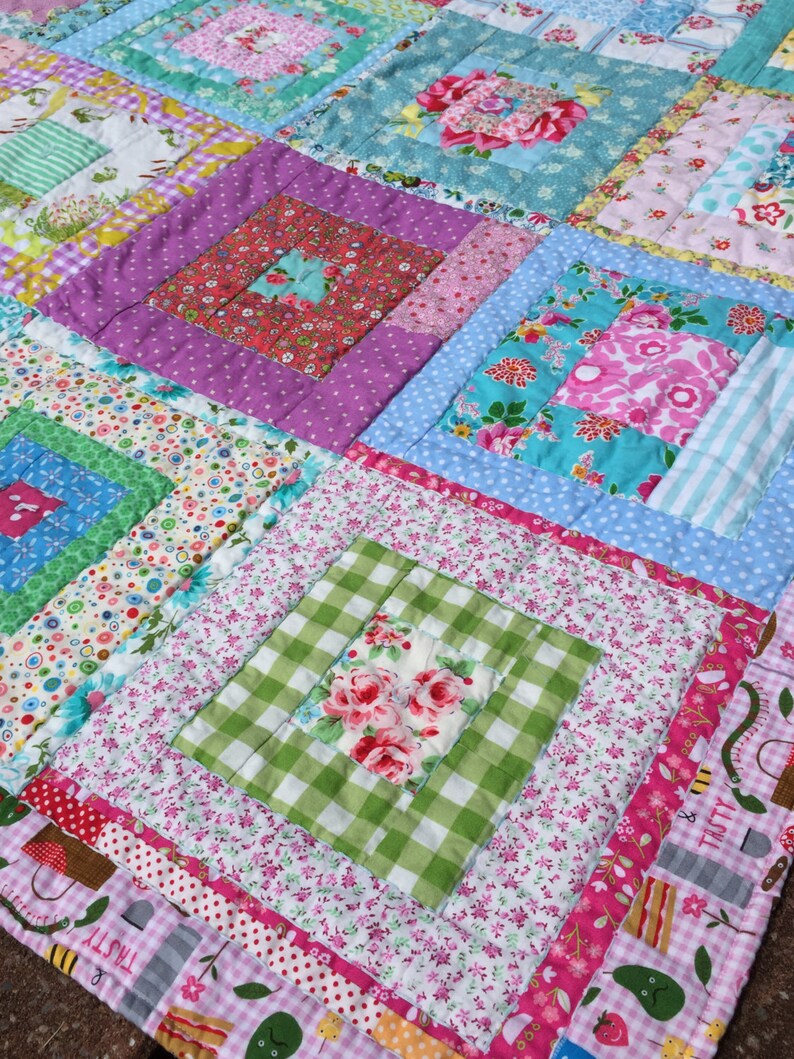 New Baby Toddler Girl Crib Quilt Blanket Nursery Decor Gift Etsy