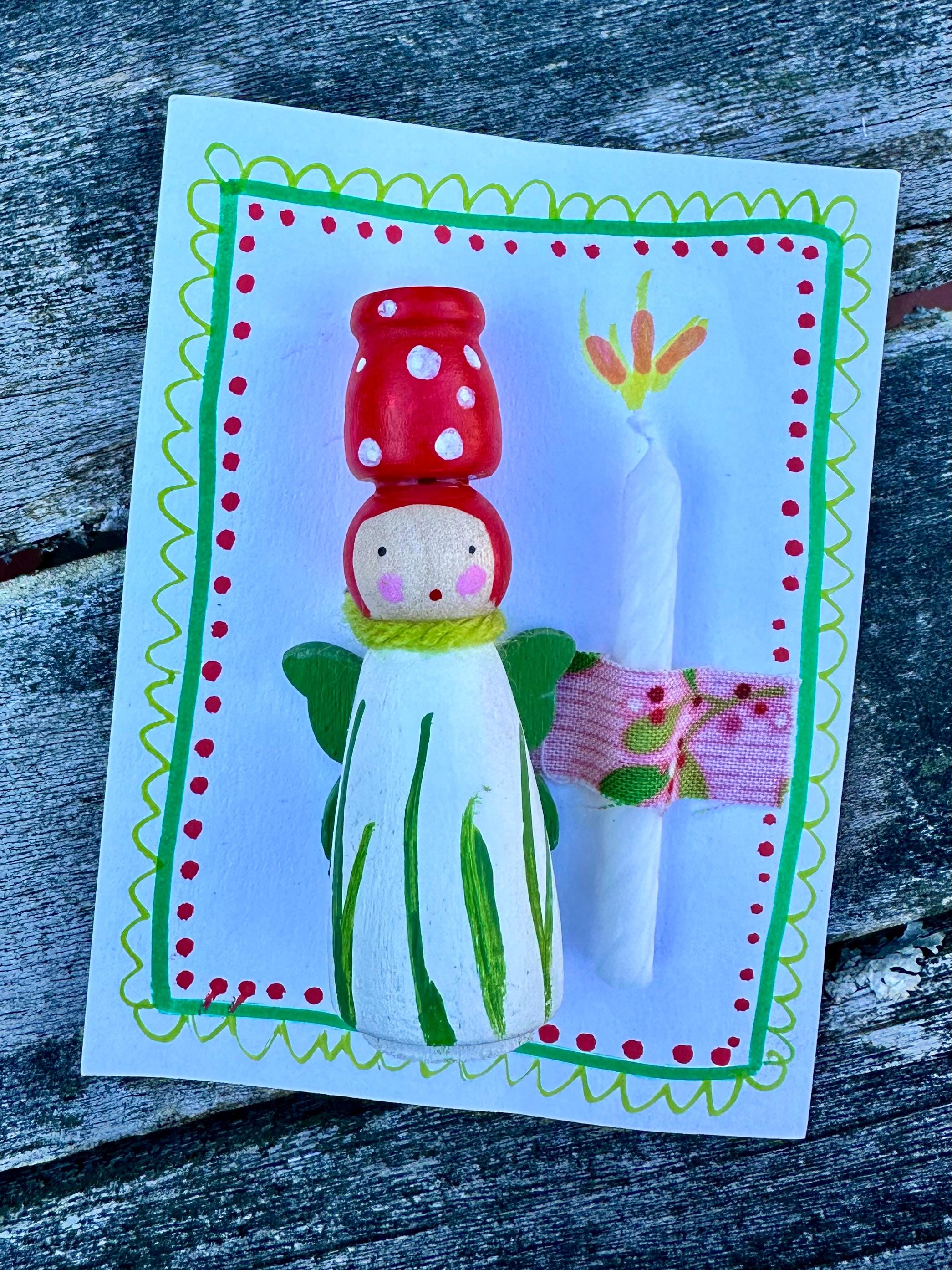 Wooden, Woodland Mushroom, Fairy Birthday Cake Candle Holder, cake topper!