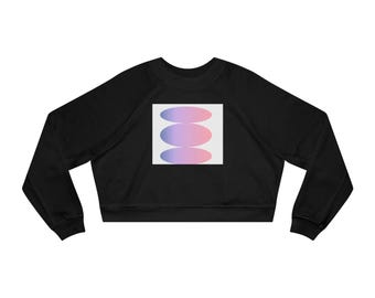 Chic Women&#39;s Cropped Fleece Pullover, Cozy Layering Top, Casual Streetwear, Perfect for Fall, Trendy Gift for Her, Stylish Everyday Wear