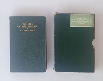 La vida de Buda de L. Adams Beck ~ Collins Olive Classics ~ Década de 1950