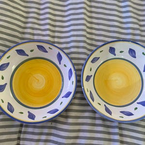 ウィリアムズ・ソノマ トゥルネソル パスタ サービング ボウル 13.5インチ ボウル ハンドペイント 陶器 ポルトガル製 2個セット