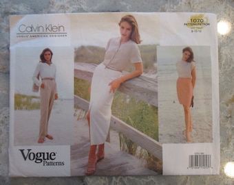VINTAGE 1980's SEWING PATTERN Calvin Klein sizes 8-10-12
