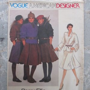 VINTAGE 1980's SEWING PATTERN Perry Ellis for Vogue Patterns size 8