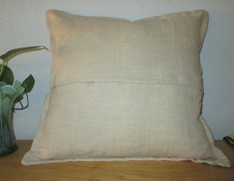 VINTAGE Linen Pillow Cover With Handstitching Etsy