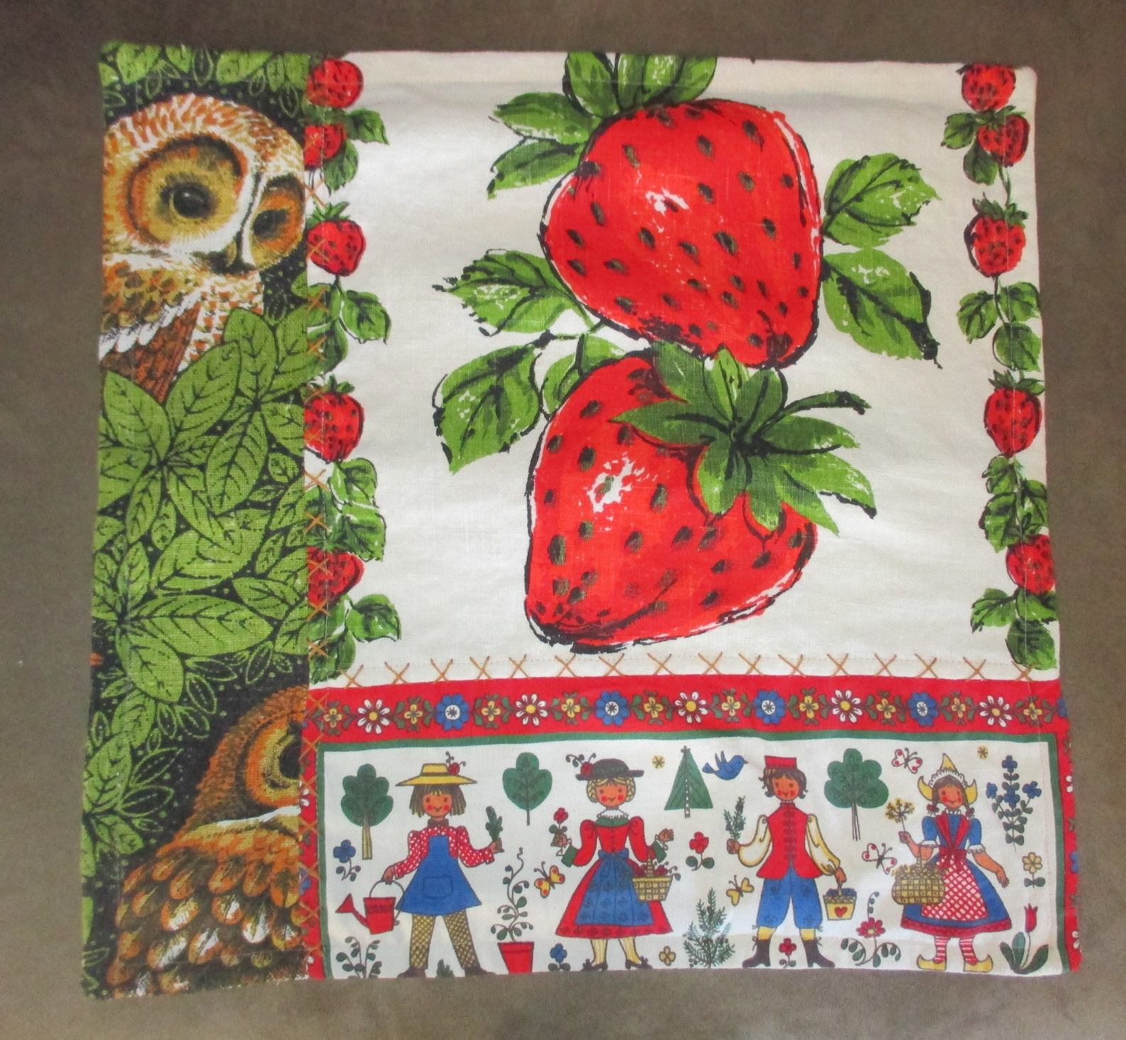 VINTAGE linen pillow cover with handstitching Etsy