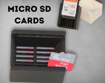 Opbergdoosje voor 3D-geprinte microSD-kaart: ruimte voor 10 kaarten