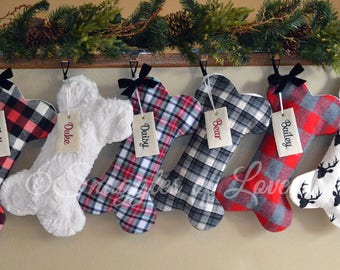 dog christmas stocking monogrammed plaid dog stocking flannel dog bone stocking fur dog stocking pet stockings pet christmas stocking - Dog Stockings For Christmas dog christmas stocking monogrammed plaid dog stocking flannel dog bone stocking fur dog stocking pet stockings pet christmas stocking - Dog Stockings For Christmas