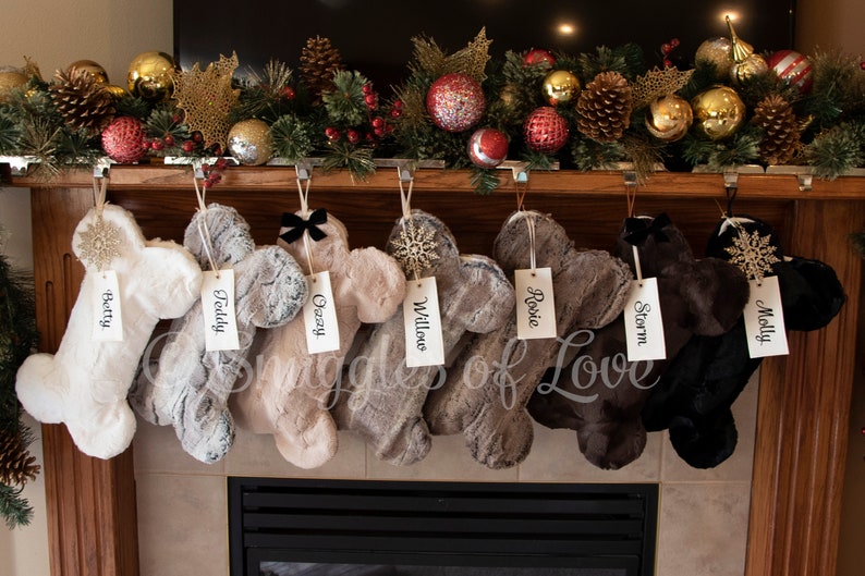 Dog Christmas Stockings Fur Dog Stockings Personalized Dog Etsy
