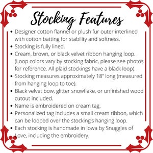 Pet Stockings, Personalized Pet Christmas Stockings, Fur Dog Stockings, Fur Bone Stocking, Ivory Fur, Grey Fur, Brown Fur, Black Fur image 5