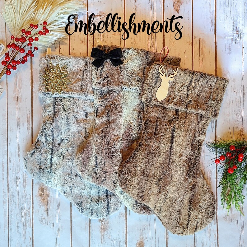 Dog Christmas Stockings Fur Dog Stockings, Personalized Dog Stockings, Embroidered Dog Christmas Stockings, Bone Shaped Stocking for Dogs image 9