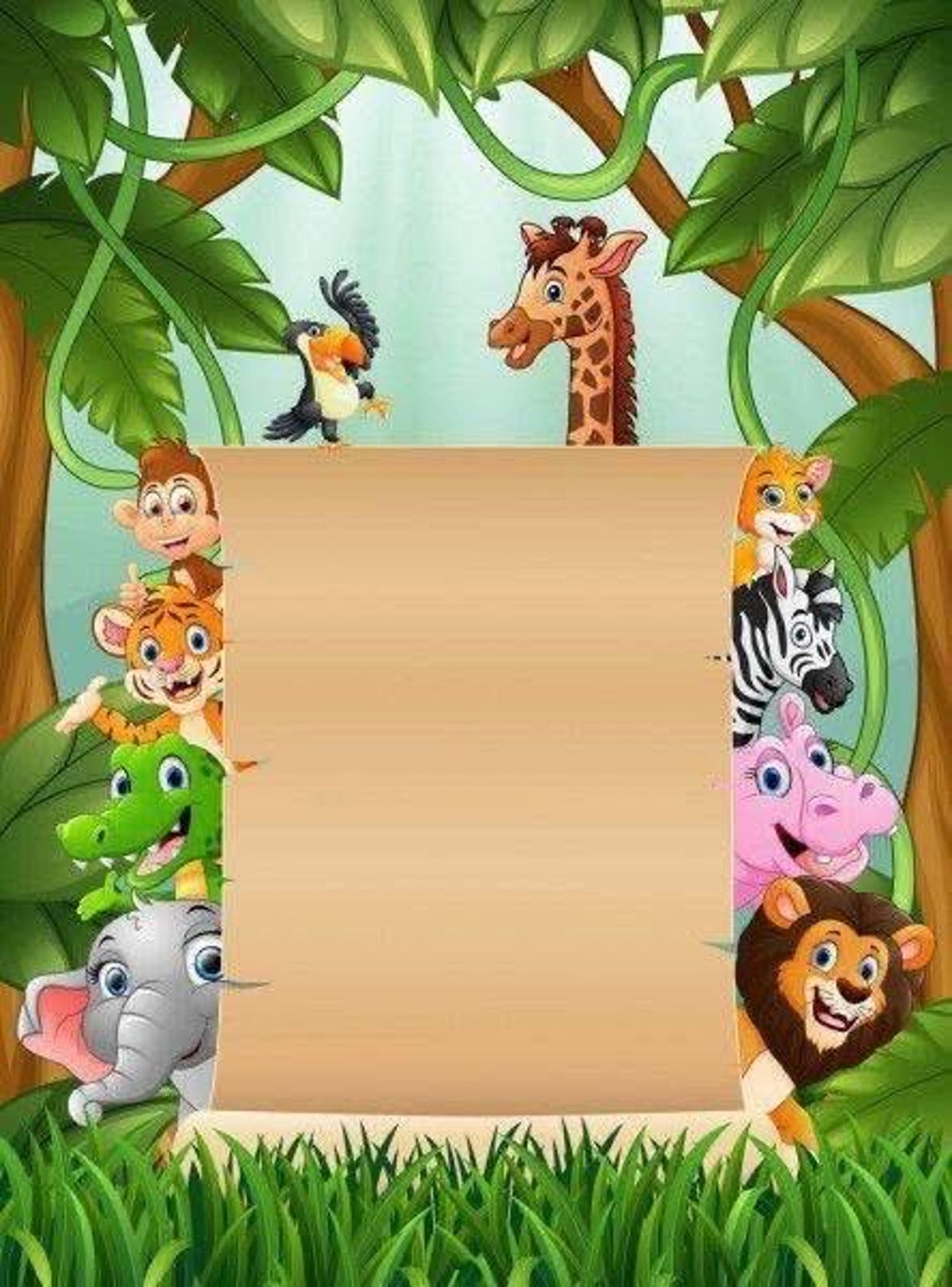 Animal Frame and Note Template - Etsy UK