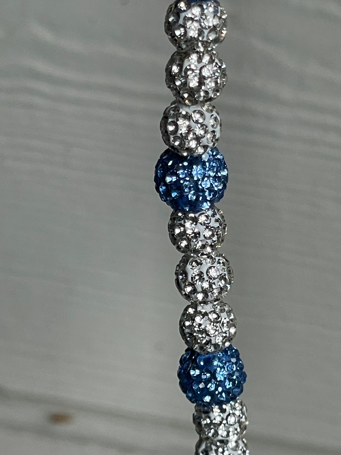 Baseball Rhinestone Necklace Ice Drip Pink Blue Baseball Bling Sparkle ...