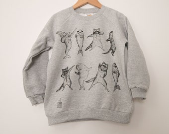 Dancing Animals Kids Crewneck Sweater