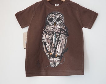 Size 6 Owl and Anchor Kids Tee, Owl Shirt, Owl Design, Nautical Owl Design